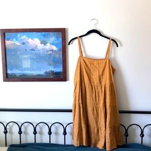 NWT Old Navy Mustard colored swing dress size L